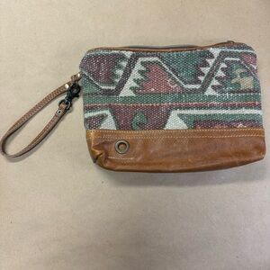 Myra Bag Aztec Print Small Pouch with Wristlet